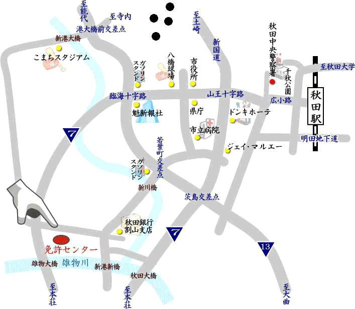 Mapa sa Licensing Center